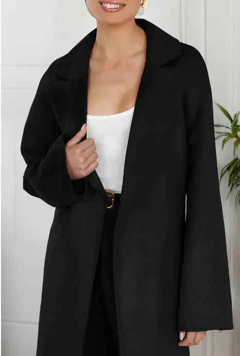 Loose Fashion Long Women's Knitted Cardigan High-grade Sweater Coat - Bellarte Enchanté Loose Fashion Long Women's Knitted Cardigan High-grade Sweater Coat